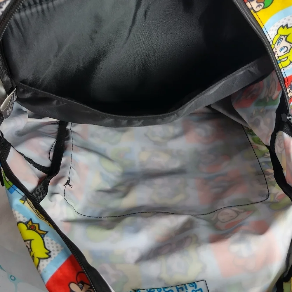 Nintendo Super Mario Bros Backpack 17” All over Character Print Luigi Toad